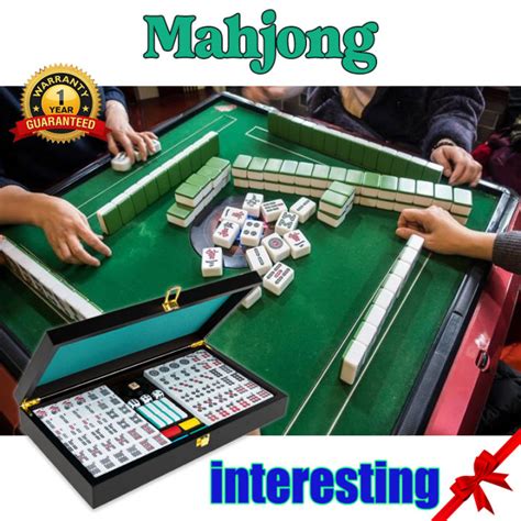 BEST Good quality Ivory color mahjong MAJONG SET Portable .